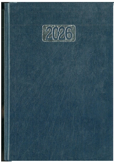 Sim 2026 Ajanda 14x20 Günlük Cilt Bezli Lacivert Hafta Sonları Birleşiktir Siyah