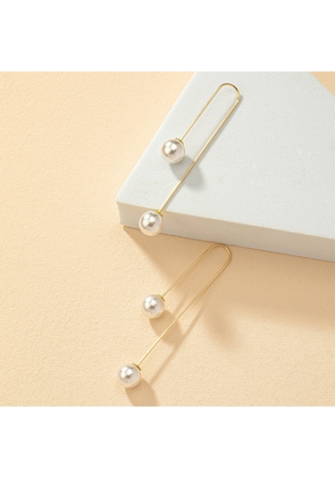 Skycity Modern Ve Şık Görünmek İsteyenler İçin Taşlı Küpe - Günlük Ve Gece Kombinlerine Uygun Gold