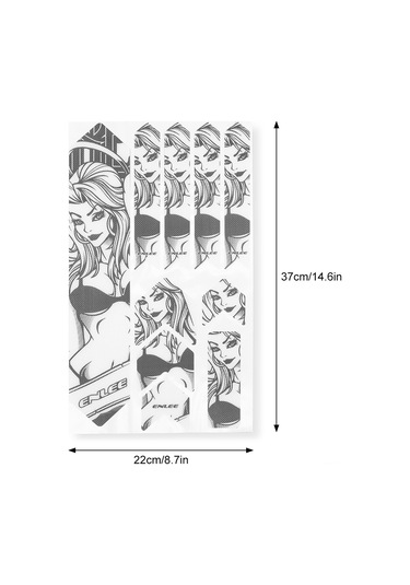 Geeroyoo Dağ Ve Yol Bisikletleri İçin Çizilmeye Karşı Dayanıklı Pvc Koruma Sticker Seti - Samuray Desenli