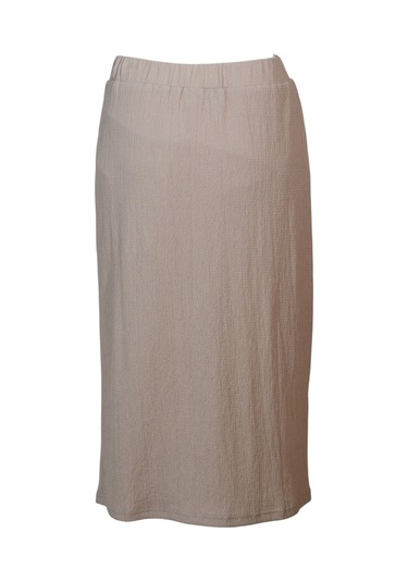 Kadın Yırtmaçlı Etek Bej