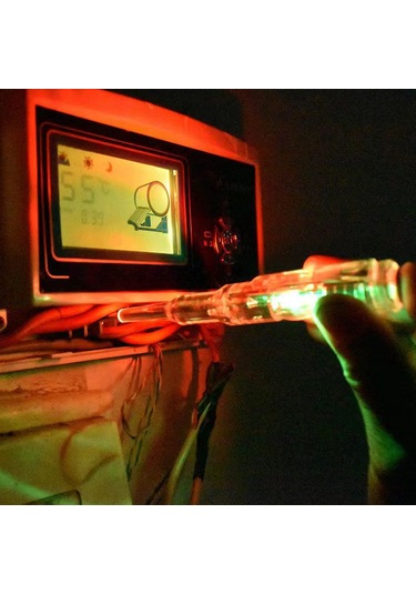 Yifomall Şeffaf Led Voltaj Test Kalemi - Su Geçirmez Ve Darbeye Dayanıklı Elektrik Kontrol Cihazı