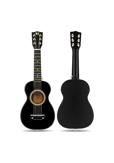 Fourtune Loki T-80BK 6 Telli Siyah Çocuk Gitarı Gerçek Ağaç