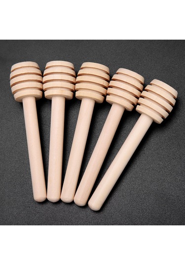 Yaozixa 24 Adet 8cm Ahşap Bal Kaşığası - Doğal Malzeme, Gıda Grubu, Bal/siro/sikma Kolay Dağıtım, Mutfak Gereci