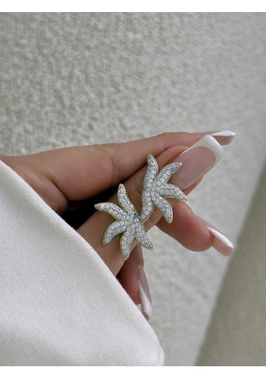 Beymen Vip Yıldız Küpe Altın - Beyaz