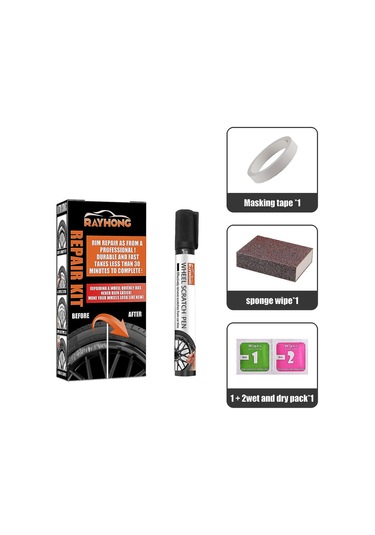 Ximistore9 Jant Onarım Seti - Evrensel Renklerle Çizik Ve Hasarları Onarın, Suya Ve Pasa Dayanıklı