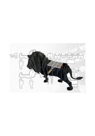 Aslan Mangal, Metal Aslan Şeklinde Mangal, Kömürlü Barbekü, Dekoratif Heykel Ml-02