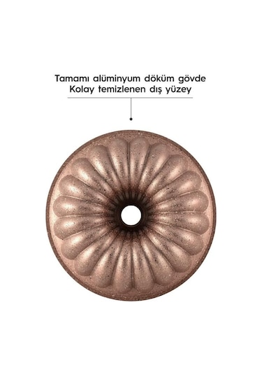 Nehir Açelya Rose Gold Döküm Kek Kalıbı 25cm Rose Gold