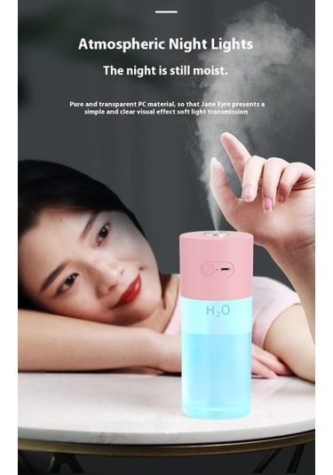 Ev, Araba Ve Ofis Kullanımına Uygun Büyük Kapasiteli 280 Ml Buharlı Nemlendirici - Tek Sprey Bağlı Usb Model