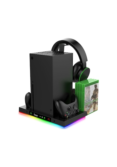 İpega Pg-xbx023s Xbox Series X Multi Fonksiyonel Rgb Işıklı Askılı Şarj İstasyonlu Soğutucu Stand