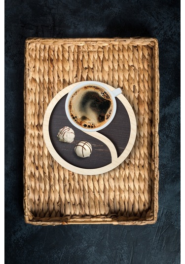 Kutaydan 6 Parça Ahşap Lazer Kesim Bardak Ve Kahve Altlığı Ahşap