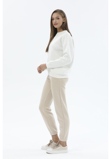 Kadın Sweatshirt 2424bs130836 Ekru