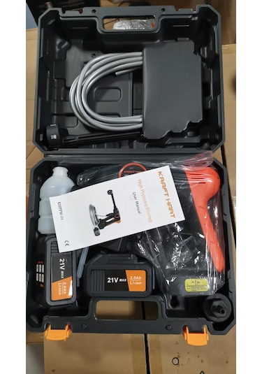 Kraft Hart Çift Akülü Şarjlı Yüksek Basınçlı Oto Yıkama Makinesi