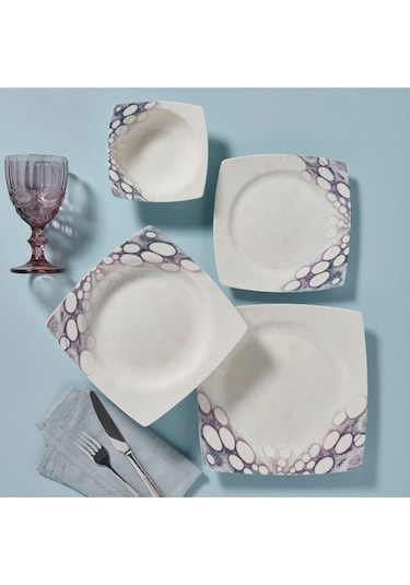 Güral Porselen Caroline 24 Parça 6 Kişilik Yemek Takımı 3174 Krem