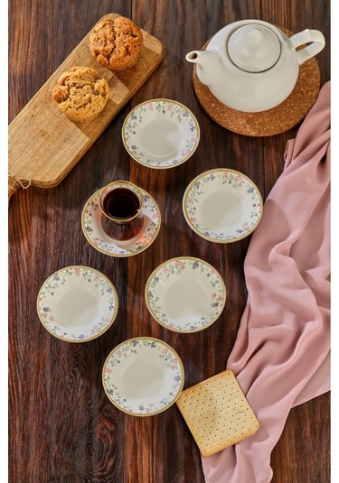 Cooker 6'lı Desenli Porselen Çay Tabağı Diğer