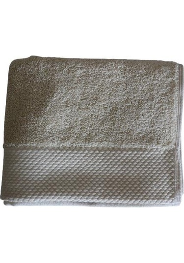 40x60 Pamuklu Jakarlı Bukle Havlu Bordürlü El Yüz Mutfak Havlusu Bej