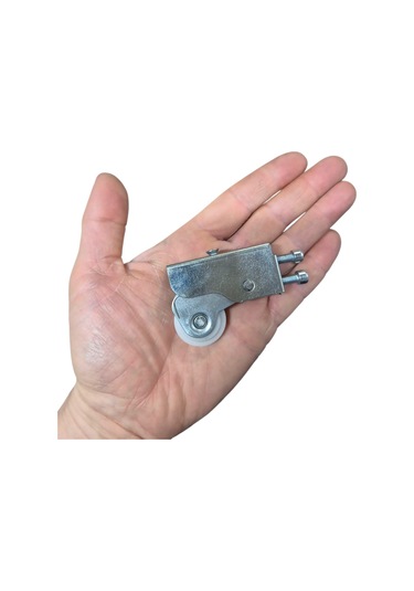 Küçük Vega Sürgülü Kapak Gardrop Tekerleği Makara Dolap Tekeri Seti Beyaz