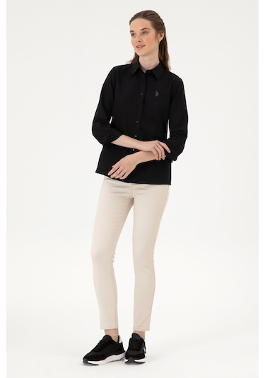 U.s. Polo Assn. Kadın Siyah Gömlek Basic 50316711-vr046 Siyah