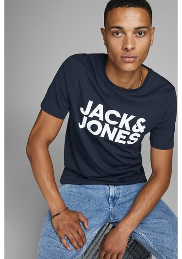 Jack & Jones Essentials Jjecorp Erkek T SHİRT 12151955 Lacivert