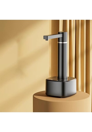 Siyah Elektrikli Su Galon Pompası Otomatik Su Şişesi Pompası Dağıtıcı Masaüstü 4w Şarj Edilebilir Su Pompası Dağıtıcı Standı Ile Siyah