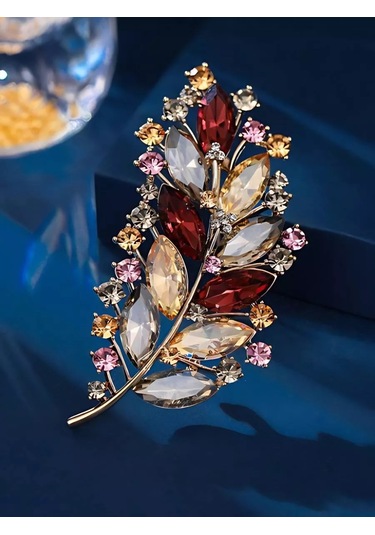 Beautiful Detail Orijinal Büyük Broş Hediye 210527188 Bordo