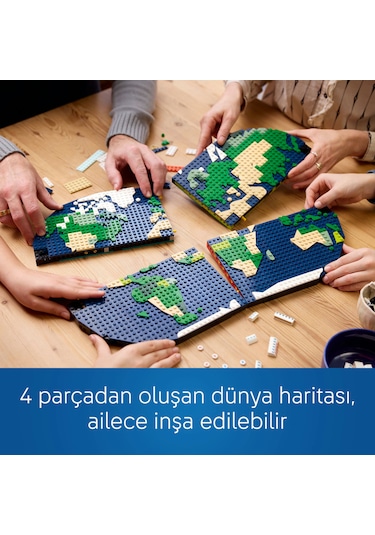 LEGO® Seyahat Anıları 41838 - Seyahat Etmeyi Seven Aileler İçin Dünya Haritası İçeren Yaratıcı Oyuncak Yapım Seti (1231 Parça)