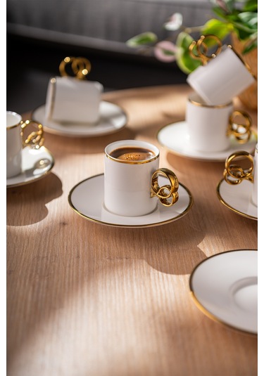 Emsan Wedding 90 Ml 6'lı Kahve Fincan Takımı Gold
