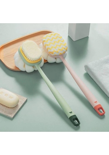 Banyo Fırçası Sırt Fırçası Uzun Saplı Yumuşak Saçlar Banyo Fırçası