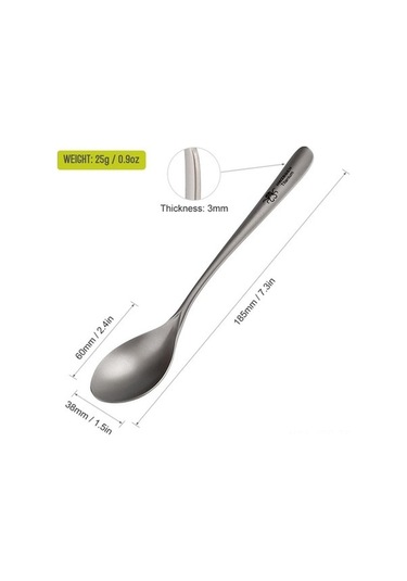 Bloomnest Hafif Titan Kaşık - Kamp, Yürüyüş, Piknik İçin Çok Renkli, Çok Renkli Seçenek Çok Renkli