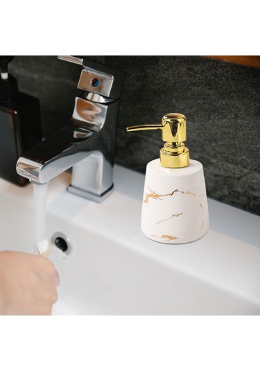 Suntek Banyo Otel Tezgahı Beyaz Için Sabunluk Boş Banyo Sıvı Kabı Beyaz