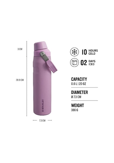 Stanley The Aerolight Iceflow Soğuk Su Termosu 0.6 LT Lila