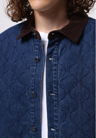 Colins Oversize Fit Fermuarlı Astarsız Erkek Koyu Mavi Ceket Cl1076143 Q1.v1 Dn44496 Denim Colins Oversize Fit Fermuarlı Astarsız Erkek Koyu Mavi Ceket Cl1076143 Q1.v1 Dn44496 Denim