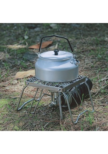 Novahub Mini Katlanır Izgara Standı, Paslanmaz Çelik, Gümüş, Kamp & Piknik, Barbekü Pişirme Aleti Gümüş