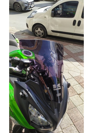 2012-16 Kawasaki Er6f Ön Cam Koyu Füme Zeus 4 MM 46 CM