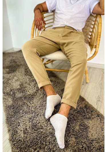 Saklımoda Chekcich Jogger Pantolon Bej Çok Renkli