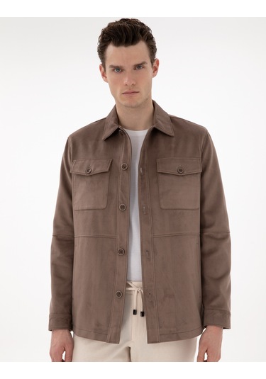 Pierre Cardin Erkek Vizon Deri Mont-kaban 50312345-575 Vizon