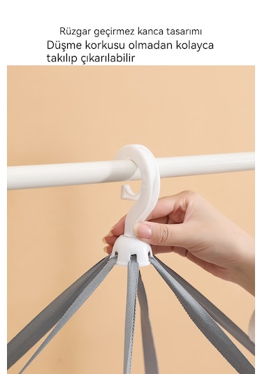 4 Katmanlı Kurutma Ağı Katlanabilir Sinek Kafesi - Siyah