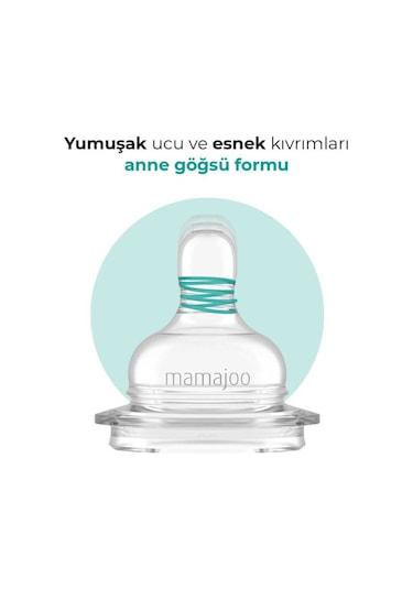 Mamajoo Gold Plus Anti-kolik Biberon 250 Ml, 6 Ay+, Orta Akışlı, Pes Materyal