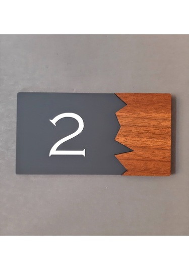 Wooden Serisi Pleksi Kapı Numarası (512038215)