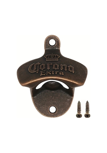 Liangmei Retro Dekoratif Şişe Açacağı Duvara Monte Asılı Bira Ahşap