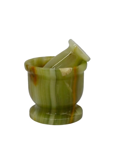 El Yapımı Oniks Doğal Taş Ayaklı Havan - Doğal, Şık Ve Dekoratif