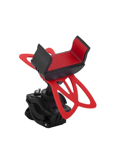 Mufunye Kırmızı Bisiklet Telefon Tutucu - 360 Derece Döner, Dayanıklı Abs Malzeme, Güvenli Sabitleme, Motor/scooter Uyumlu Kırmızı