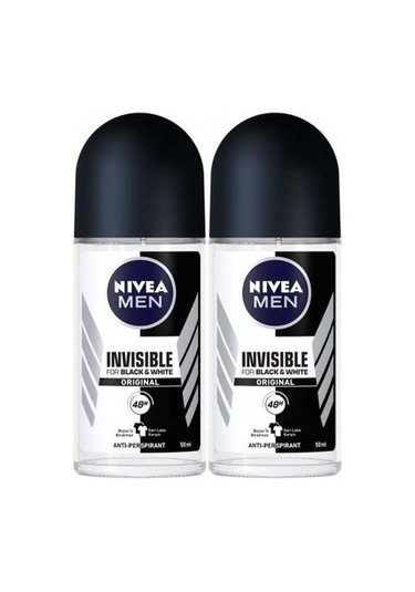 Nivea İnvisible Black&White Power Erkek Roll-On Deodorant 50 ML x 2