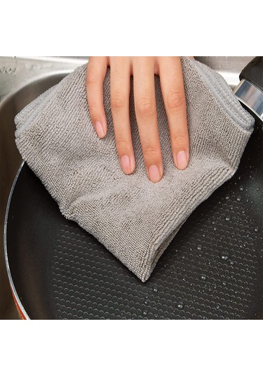 Fosenze Ultra Yumuşak Mikrofiber Temizlik Bezi - Suyu Çok Absorblar, Yağ Tutmaz - Mutfak, Araç, Pencere Temizliği İçin 12 Adet