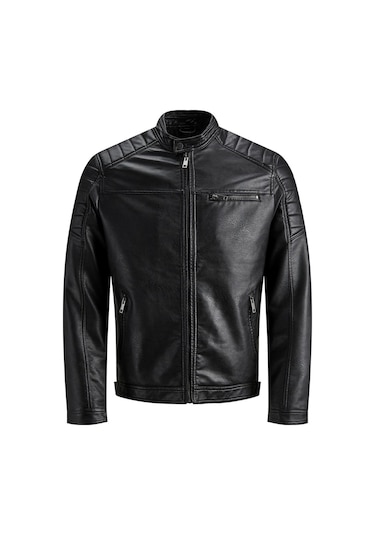 Jack & Jones JJerocky Jacket Noos Erkek Deri Mont Siyah