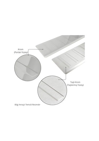 Nissan Qashqai Arka Tampon Çıtası - Krom 2014+