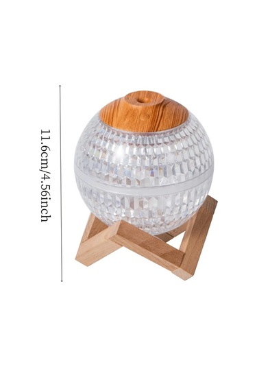 Techbloom Beyaz Crystal Ball Nemlendirici Renkli Gece Işığı Usb Güçlü Abs Malzeme Sessiz Çalışma Ev Ofis