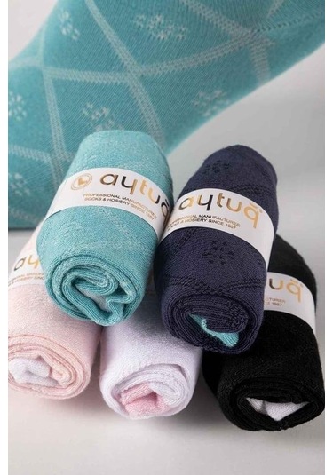 Aytuğ Kadın Bambu Patik Çorap 5 Çift Özel Kutulu, 5 Renk 34256 Çok Renkli