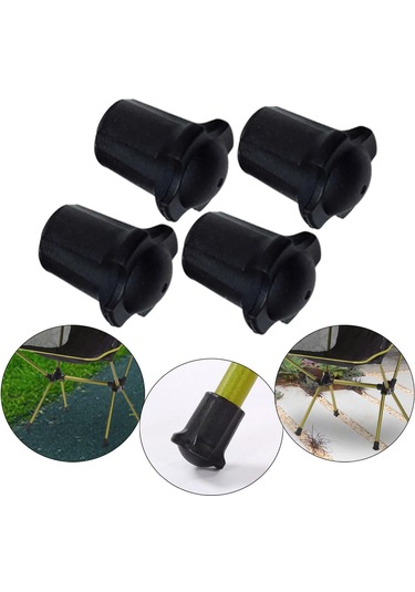 Homyl 4 Adet Sandalye Bacak Ucu Kapakları Kauçuk İç-çap-13mm Siyah