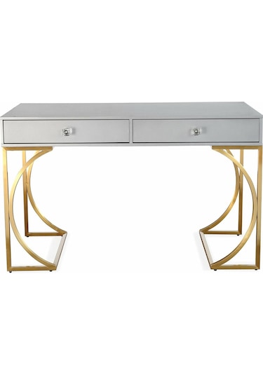 Madison Gold Metal Beyaz Çalışma Masası