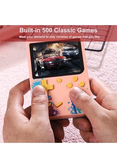 Vkemall G50 3.0 İnç Tam Renkli Ekran El Oyun Konsolu 500 Retro Oyun Taşınabilir Oyun Kon
